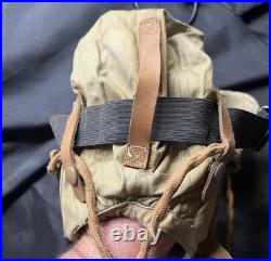 An-h-15 Us Army Air Force Flight Cap / Hat With Mask & Goggles Wwii