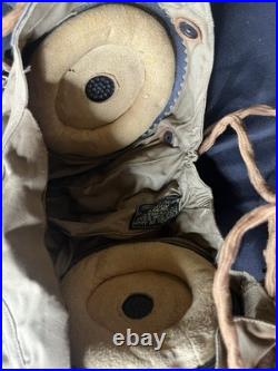 An-h-15 Us Army Air Force Flight Cap / Hat With Mask & Goggles Wwii