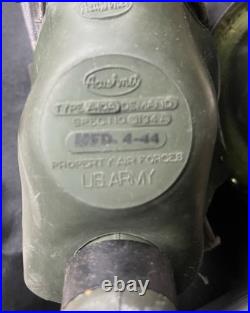 An-h-15 Us Army Air Force Flight Cap / Hat With Mask & Goggles Wwii