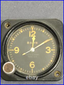 Antique WW2 US Air Force US Army Cockpit Clock ELGIN Aircraft Militaria