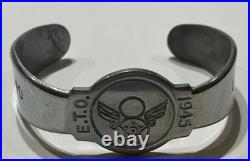 Army Air Force 1945 USAAF BRACELET ENGLAND ETO SWEETHEART WITH LOVE WW2