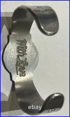 Army Air Force 1945 USAAF BRACELET ENGLAND ETO SWEETHEART WITH LOVE WW2