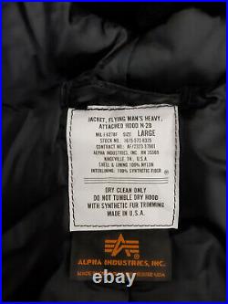 Army Jacket Alpha Industries N2B Parka Military Coat US Air Force Flight Bomber