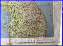 August 1945 US Army Air Forces Aeronautical Chart Restricted South Korean Map