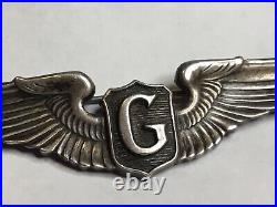 Authentic 3 WWII STERLING G Glider Pilot Wings Pin Back U. S. Army Air Forces