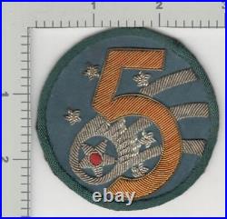 Authentic CBI Made WW 2 US Army Air Force 5th Air Force Bullion Patch Inv# K3613