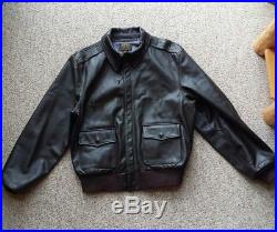 Authentic Leather Bomber Jacket Type A2 Cockpit Flight VTG US Air Force Army 44