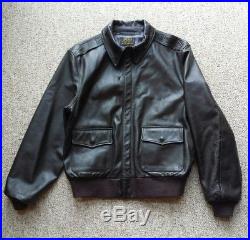 Authentic Leather Bomber Jacket Type A2 Cockpit Flight VTG US Air Force Army 44