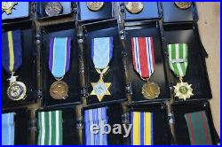 Authentic Vintage Lot of U. S. Military Miniature Medals Army USMC Navy Air Force