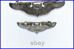 Authentic WW2 Sterling US Army Air Force Aerial Gunner Wing Complete Matched Set