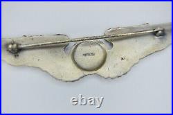 Authentic WWII Sterling Silver U. S. Army Air Force Aerial Observer Wings AAF