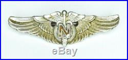 Authentic WWII U. S. Army Air Force Flight Nurse Corps Wings Enamel PB Sterling
