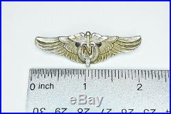 Authentic WWII U. S. Army Air Force Flight Nurse Corps Wings Enamel PB Sterling