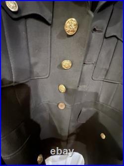 Authentic WWII U. S. Army Air Forces Officer Belted Service Jacket Rank Insignia
