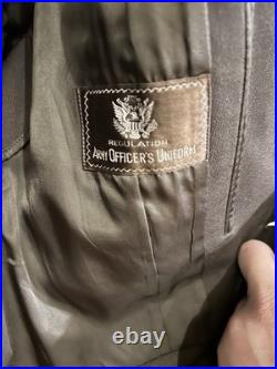Authentic WWII U. S. Army Air Forces Officer Belted Service Jacket Rank Insignia