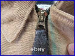 Avirex A-2 Jacket Mens L Vintage Cotton Twill US Army Brown Air Force Flight A2