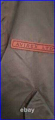 Avirex Bomber Flight Reversible Jacket USAF Large Pilot 6 cargo Military Green