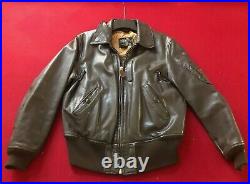 Avirex Mens Medium US Army Air Force A-2 Leather Flight Top Gun Jacket