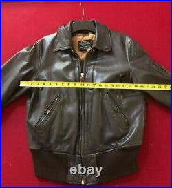 Avirex Mens Medium US Army Air Force A-2 Leather Flight Top Gun Jacket