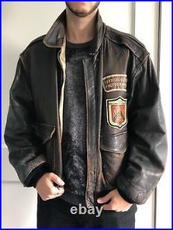 Avirex Mens U. S. Army Air Force Large Leather Bomber Flight Jacket