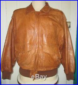Avirex Type A-2 Bomber Leather Jacket XL U. S Army Air Force Made In USA