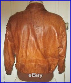 Avirex Type A-2 Bomber Leather Jacket XL U. S Army Air Force Made In USA