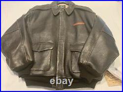 Avirex US Army Air Forces A-2 Bomber Flight Leather Jacket Pin up Girl NWT XL