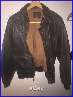 Avirex US Army Airforce Type A2 Leather Jacket Sz 46