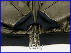 Avirex Vintage A2 Pilot's Leather Jacket u. S. ARMY Air Force Black Size L Tip