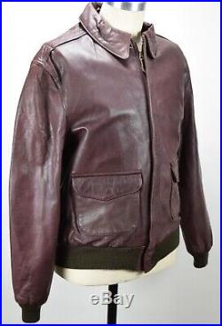 Avirex Wwii Us Army Air Force Type A-2 Flight Pilot Jacket Mens 46 L Rare