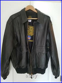 Avirex XL Type A-2 US Army Air Force Leather Flight Bomber Jacket PANAVISION