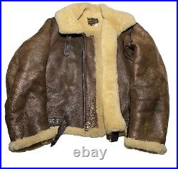 Avirex type B-3 US Army Air Force bomber jacket sheepskin leather AC9