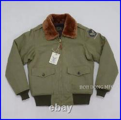 BOB DONG Repro Type B-10 Bomber Jacket Vintage Mens US Air Force Flight Unifrom