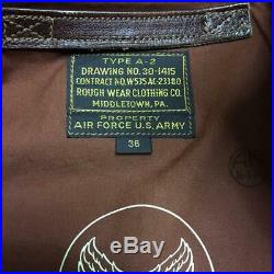 BUZZ RICKSON'S Type A-2 Flight jacket Air Force U. S. Army Imported from Italy