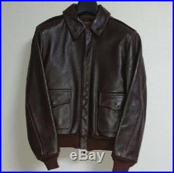 BUZZ RICKSON' Type A-2 Men's Leather Jacket XS SS 34 Air Force US Army Military
