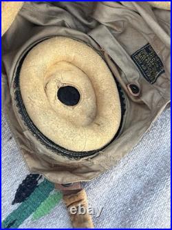 Bates Shoe Co. Canvas Flight Helmet AN-H-15 US Military Army Air Force WWII L