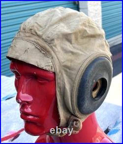 Bates Shoe Co. Canvas Flight Helmet AN-H-15 US Military Army Air Force WWII M