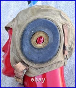 Bates Shoe Co. Canvas Flight Helmet AN-H-15 US Military Army Air Force WWII M