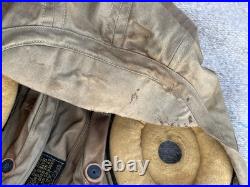 Bates Shoe Co. Canvas Flight Helmet AN-H-15 US Military Army Air Force WWII M