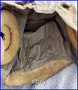 Bates Shoe Co. Canvas Flight Helmet AN-H-15 US Military Army Air Force WWII M
