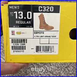 Belleville C320 Ultra Light Assault Boots Coyote Brown sz 13 Air Force Army
