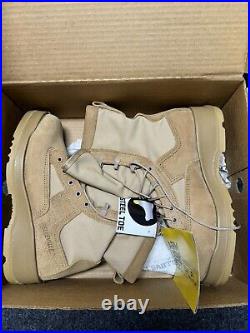 Belleville Hot Weather Steel Toe Flight Boots Men's 6.5 Regular Combat Tan New