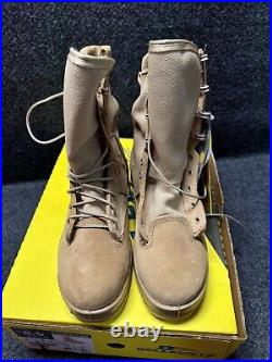 Belleville Hot Weather Steel Toe Flight Boots Men's 6.5 Regular Combat Tan New