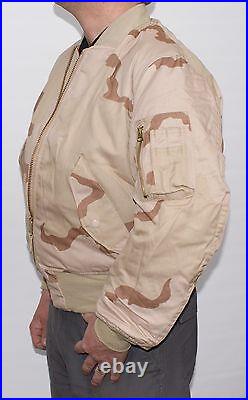 Bomber Jacket MA1 Flight Combat Army Military Air Force US Tri Desert Padded Top