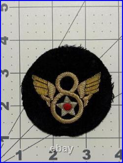 British Made WW 2 US Army 8th Air Force Bullion Wool Patch Inv# K6548