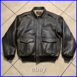 COCKPIT Type A-2 Air Force US Army 1945 Flight Leather Jacket M DWG No. 30-1415