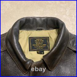 COCKPIT Type A-2 Air Force US Army 1945 Flight Leather Jacket M DWG No. 30-1415