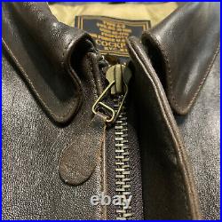 COCKPIT Type A-2 Air Force US Army 1945 Flight Leather Jacket M DWG No. 30-1415