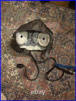 Chinese 1964 Air Force Leather Helmet Hat WW2 WW1 US Army Military Vintage