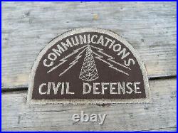 Civil Defense Communications Patch Police Fire Vintage Rare Early WW2 1950's